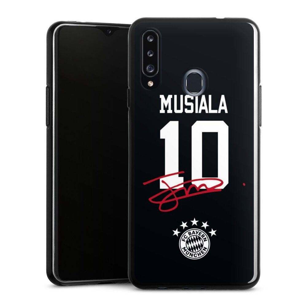 DeinDesign Handyhülle FC Bayern München Jamal Musiala FCB Musiala 10, Samsung Galaxy A20s Silikon Hülle Bumper Case Handy Schutzhülle