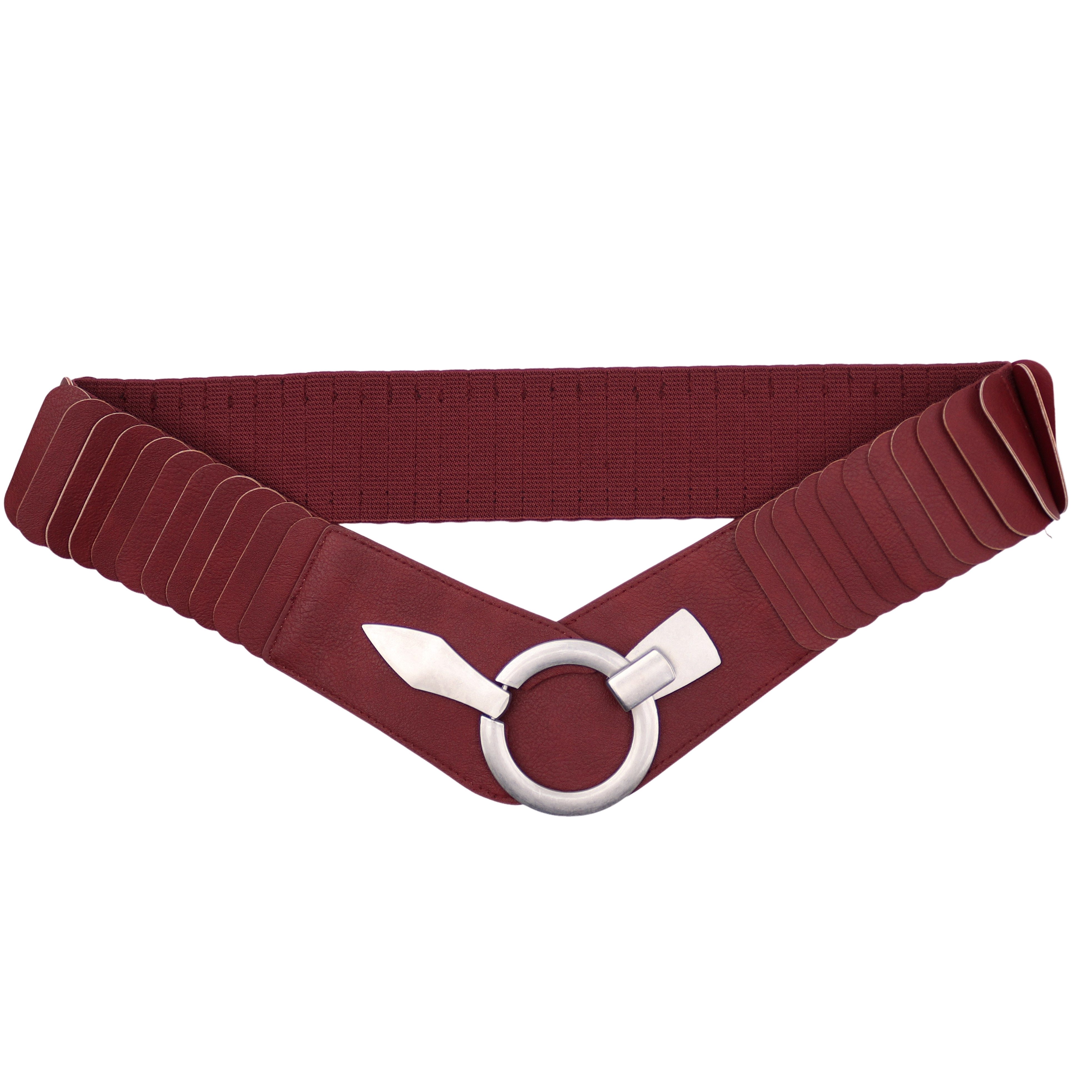 MIRROSI Taillengürtel Leo Unifarbe breit 6cm für Taillenumfang 85 bis 110cm, ONESIZE (Angenehmes Tragesgefühl, Leopard Muster, Unifarben) Breiter Stretch Gürtel