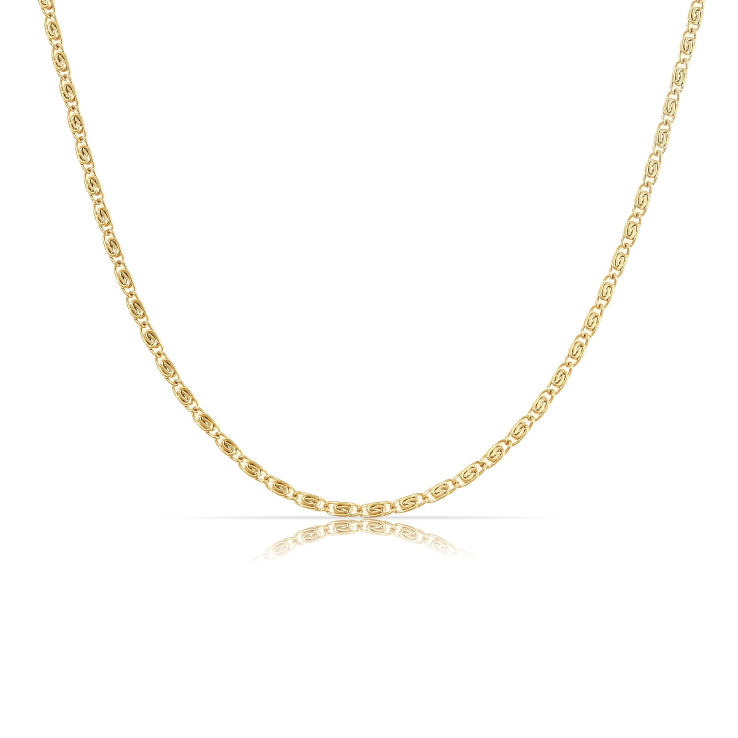 Made by Nami Edelstahlkette Minimalistische Halskette für Damen mit starkem Karabiner-Verschluss, Choker-Kette Frauen & Mädchen Filigrane Gliederkette