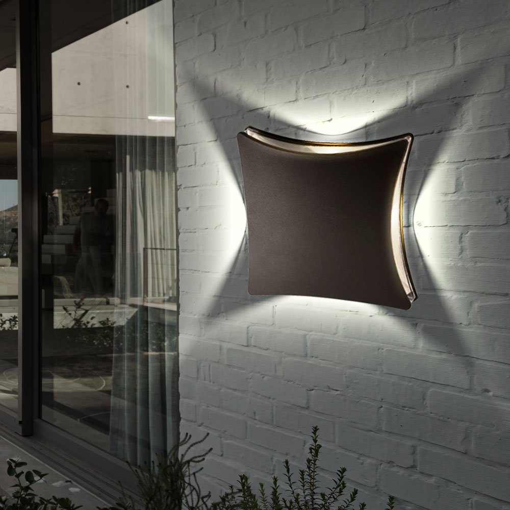LED Akzent Strahler Warmweiß, fest verbaut, Effekt Design Lampe LED-Leuchtmittel Beleuchtung Außen-Wandleuchte, Außen etc-shop Leuchte Wand