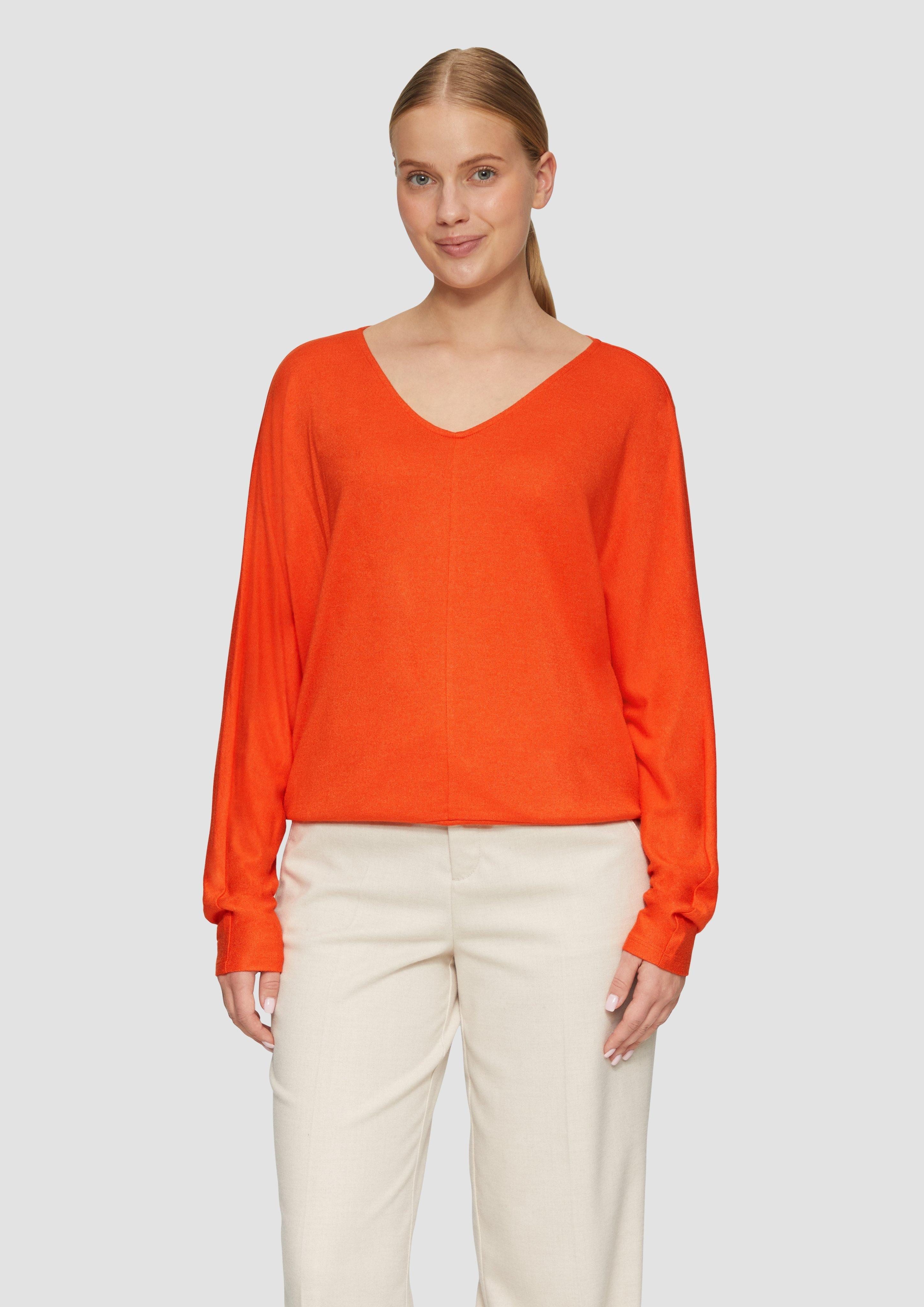 s.Oliver Langarmshirt Langarmshirt mit Fledermausärmeln und günstig online kaufen
