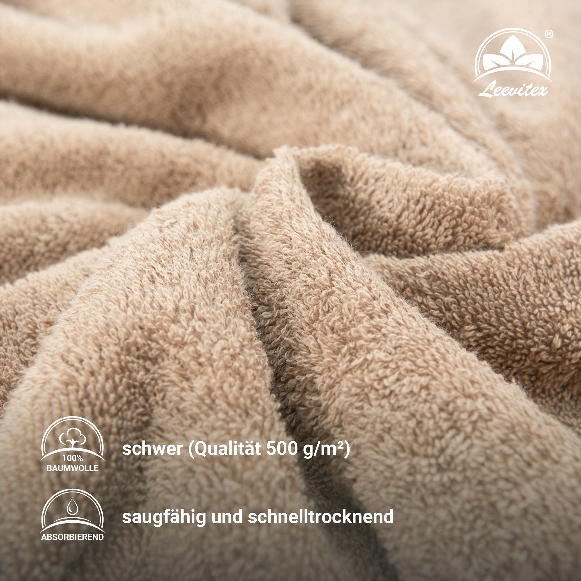 leevitex® Saunatuch Frottee XXL, (1-St), 80 x 200 cm, extra groß & saugfähi günstig online kaufen