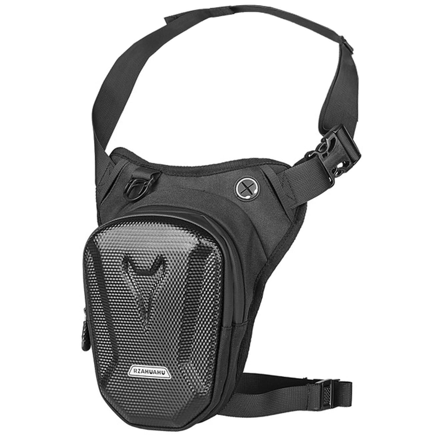 LuxusKollektion Beintasche Beintasche Motorrad Herren Damen Fahrrad Reiten Hüfte #02blacka