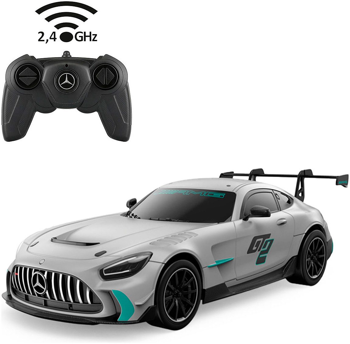 Jamara RC-Auto Mercedes-AMG GT2 grau 2,4GHz, Maßstab 1:24