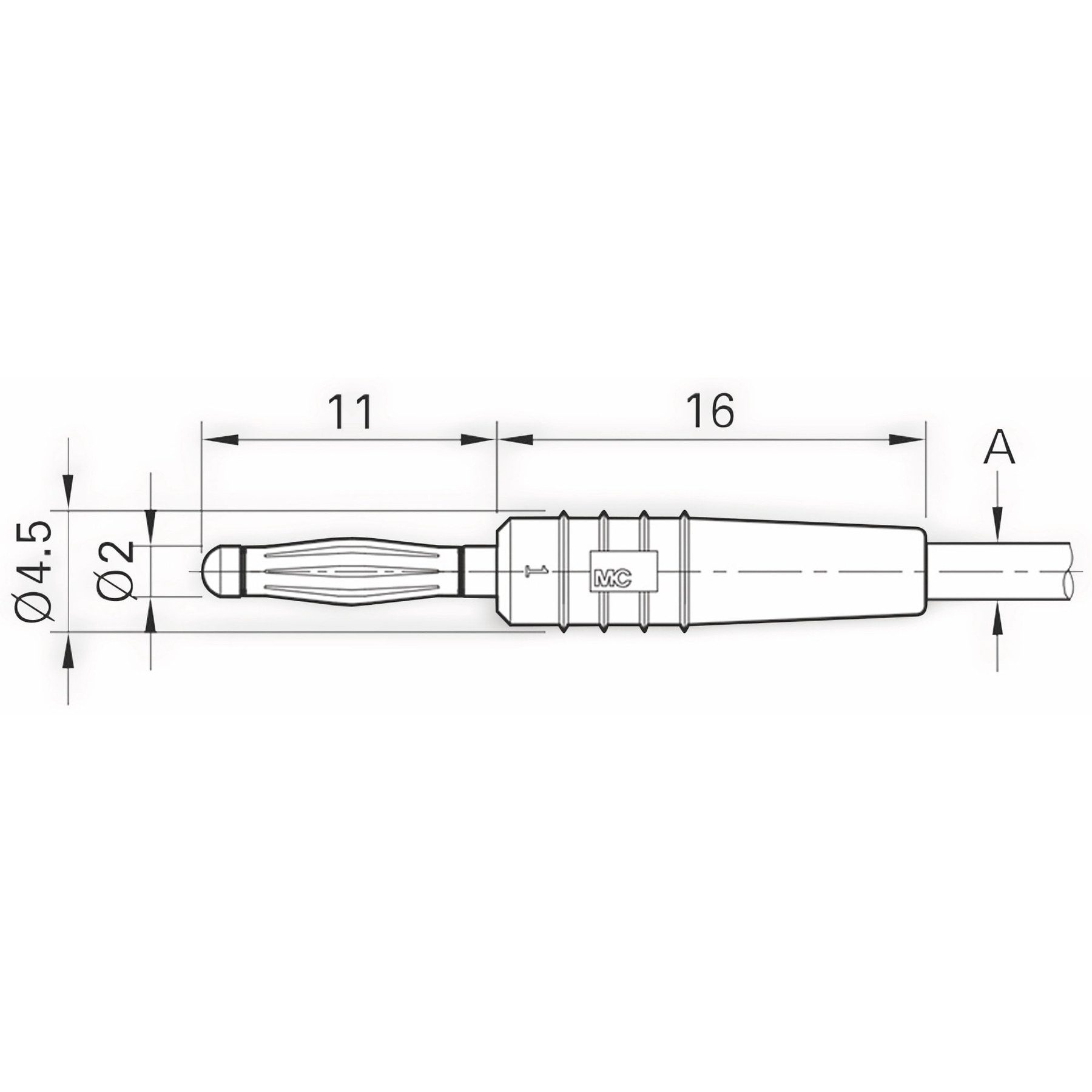 Thumbnail - Stäubli Rundstecker STÄUBLI SLS205-L Lamellenstecker, 2 mm, vergoldet, rot