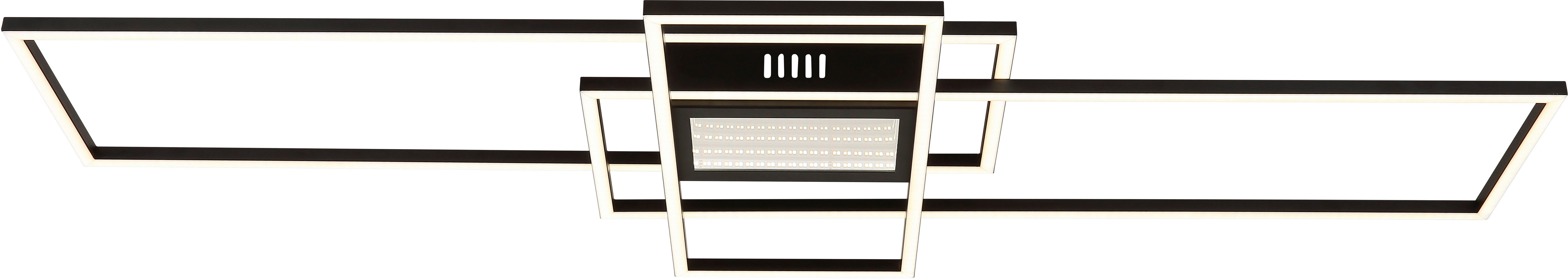 GLOBO LIGHTING Deckenleuchte SAUNDERS, Dimmfunktion, Memoryfunktion, Nachtlichtfunktion, Timerfunktion, mehrere Helligkeitsstufen, LED fest integriert, warmweiß - kaltweiß, Deckenlampe Wohnzimmer-Leuchte Schlafzimmer-Leuchte Flur Küche