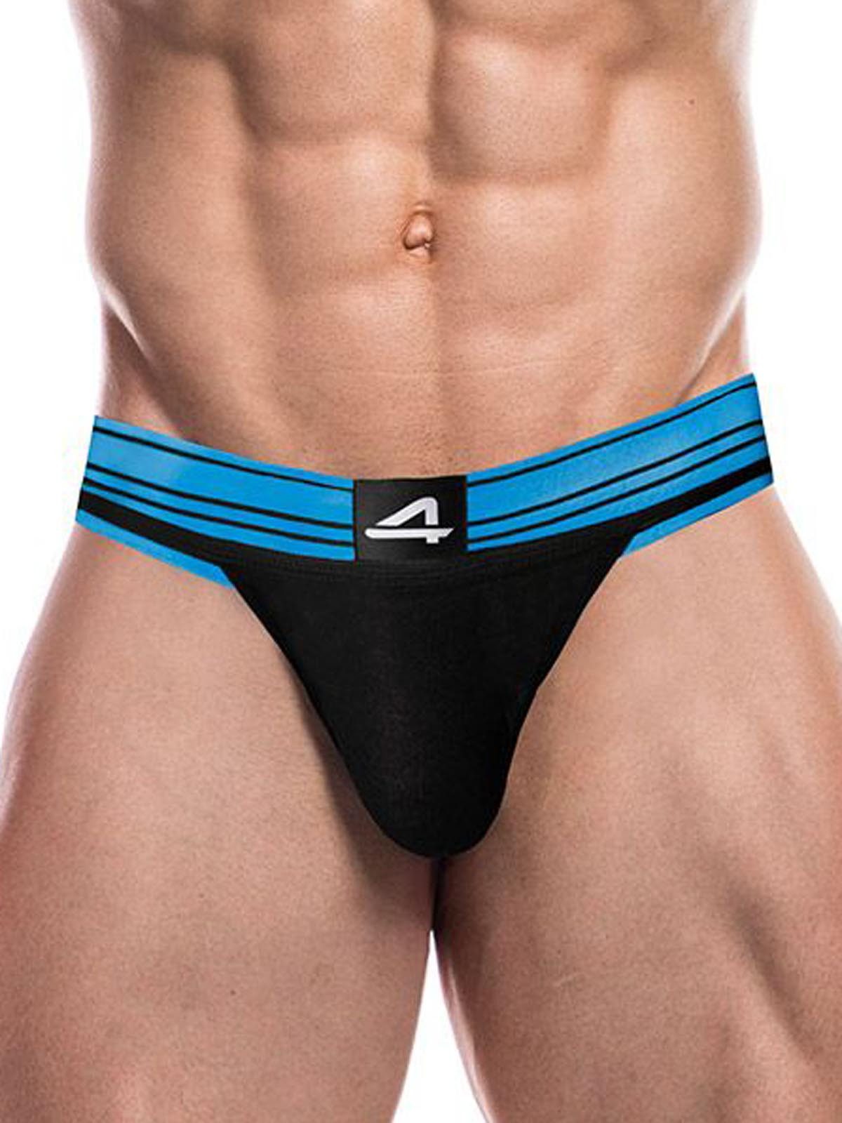 String Cut4Men Rugby Jockstrap Underwear Electric Blue L