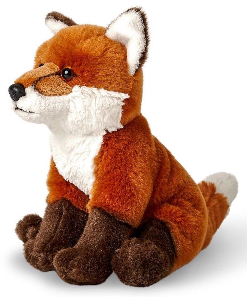 Uni-Toys Kuscheltier Rotfuchs, sitzend - 21 cm (Höhe) - Plüsch-Fuchs - Plüschtier, zu 100 % recyceltes Füllmaterial