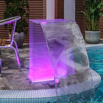 vidaXL Wasserfall Wasserfall-Element mit RGB-LEDs Acryl 51 cm