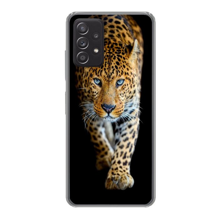 MuchoWow Handyhülle Leopard - Tiere - Porträt - Wildtiere - Schwarz Handyhülle Telefonhülle Samsung Galaxy A33