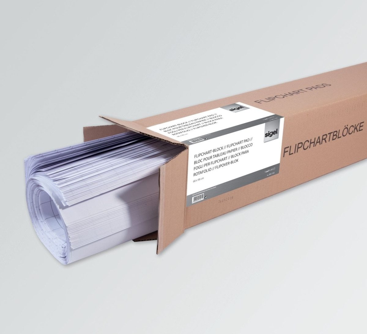 Sigel Flipchartblock Flipchart-Block perforiert kariert 80g 680x990mm VE=5 Blocks a 20 Blat