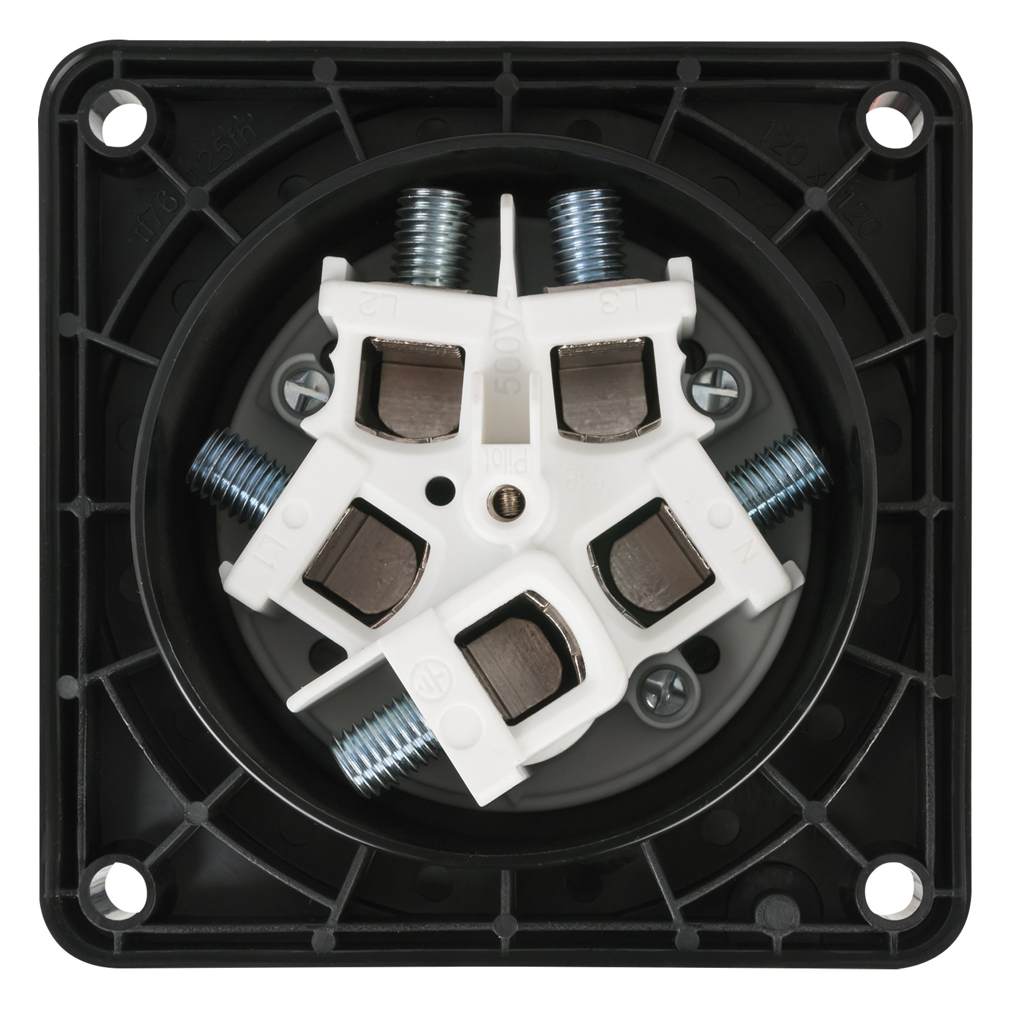 Thumbnail - PCE CEE-Stecker PCE CEE 125 A/400 V 5-pin Socket male Schwarz - IP67