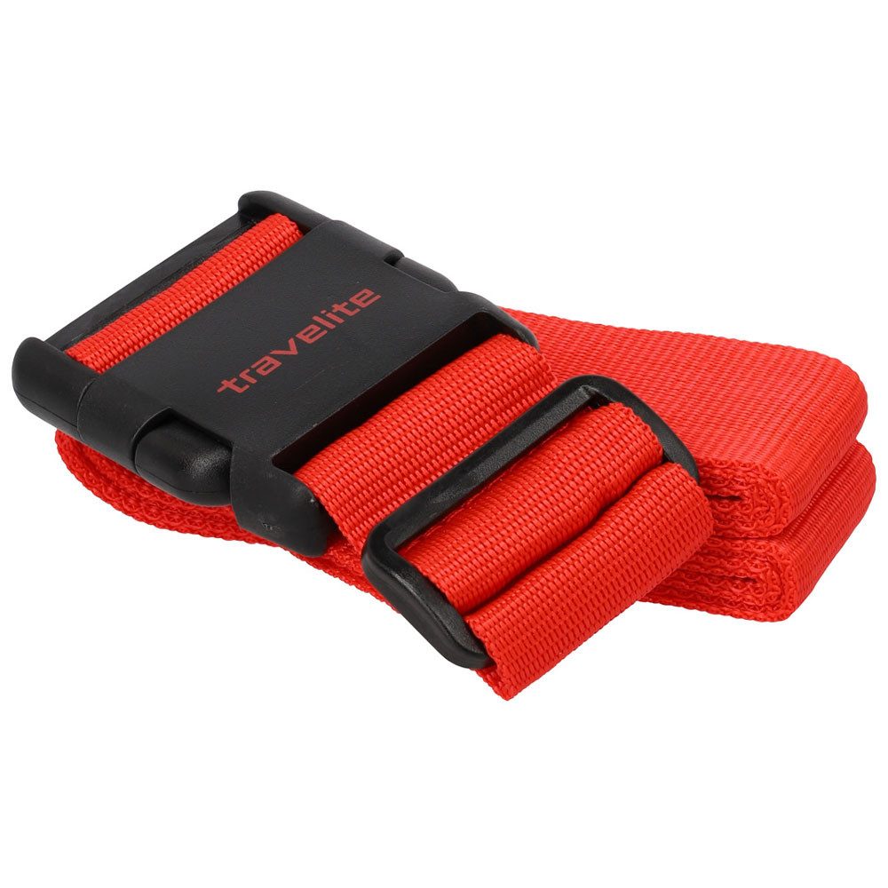 travelite Gepäckgurt roter Koffergurt, Kofferband, bis 210 cm