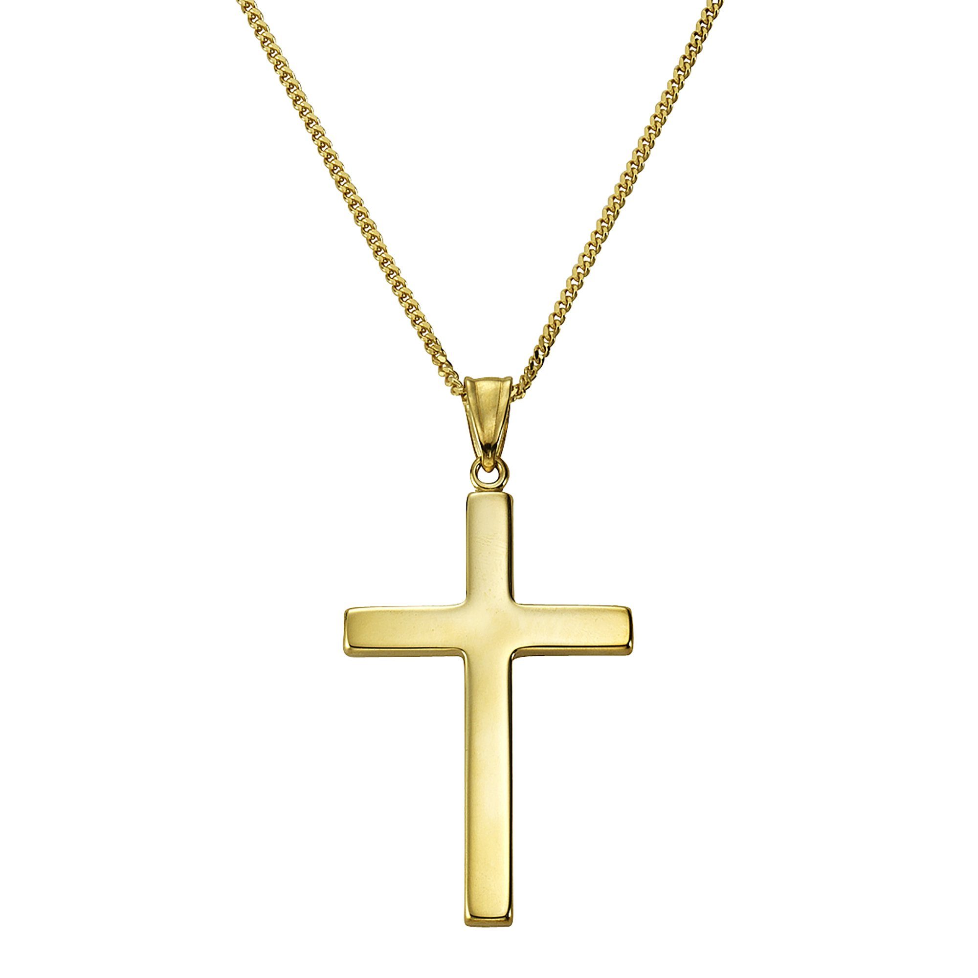 333 Fascination Anhänger Gold Motiv mit Kreuz K. by Ellen Kette