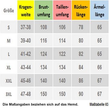 Huber Hemden Langarmhemd HU-0091 Rüschen im Vorderteil, Regular / Comfort Fit-bequeme weite Form