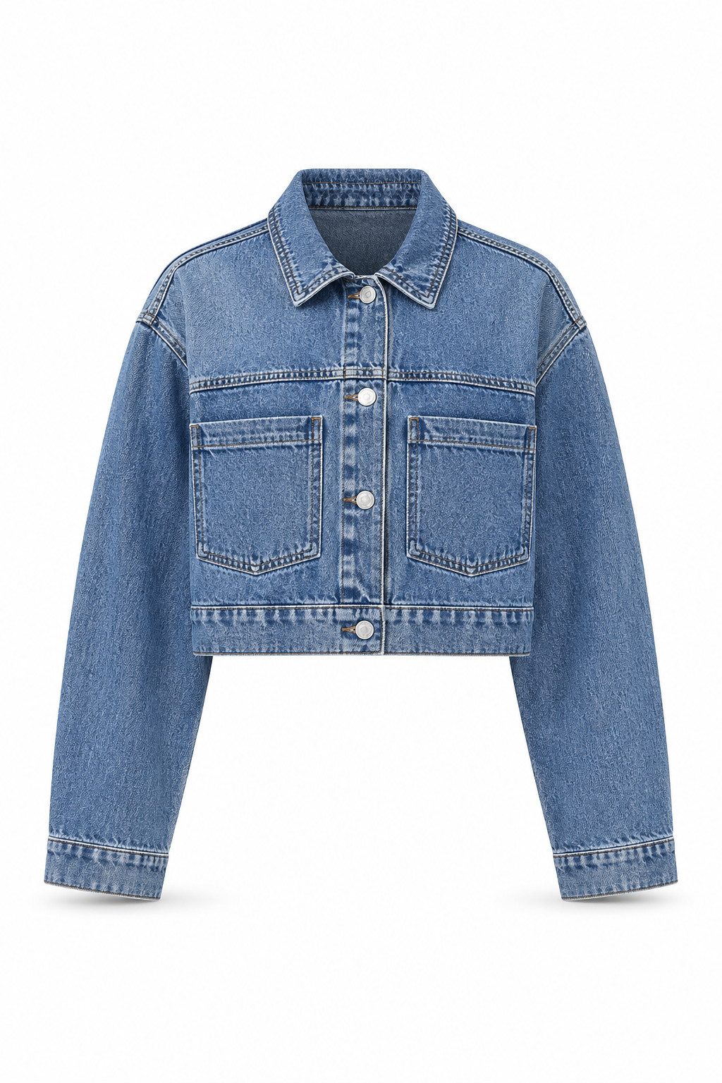 GANG Jackenblazer 94TINA JACKET - Damen Jeansjacke - kurze Denimjacke - Übergangsjacke