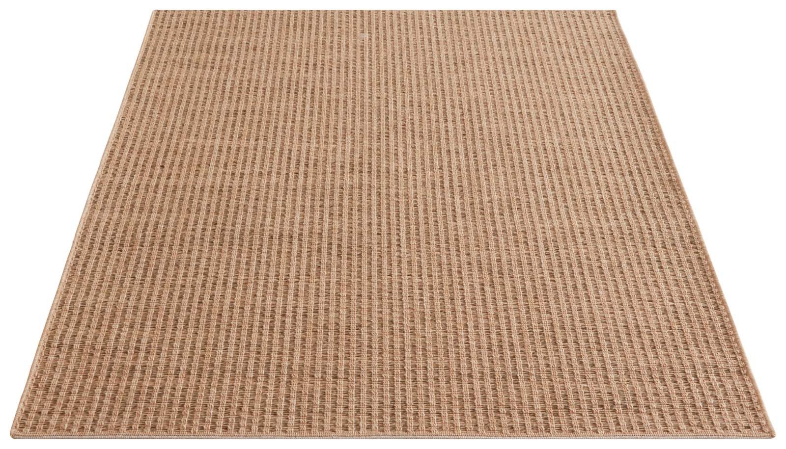 TaraCarpet Outdoorteppich Tara Carpet Sumatra Uni Sisal Jute Look natur, rechteckig, Höhe: 10 mm, Küche Wohnzimmer Terrasse Garten Balkon natur 80x150