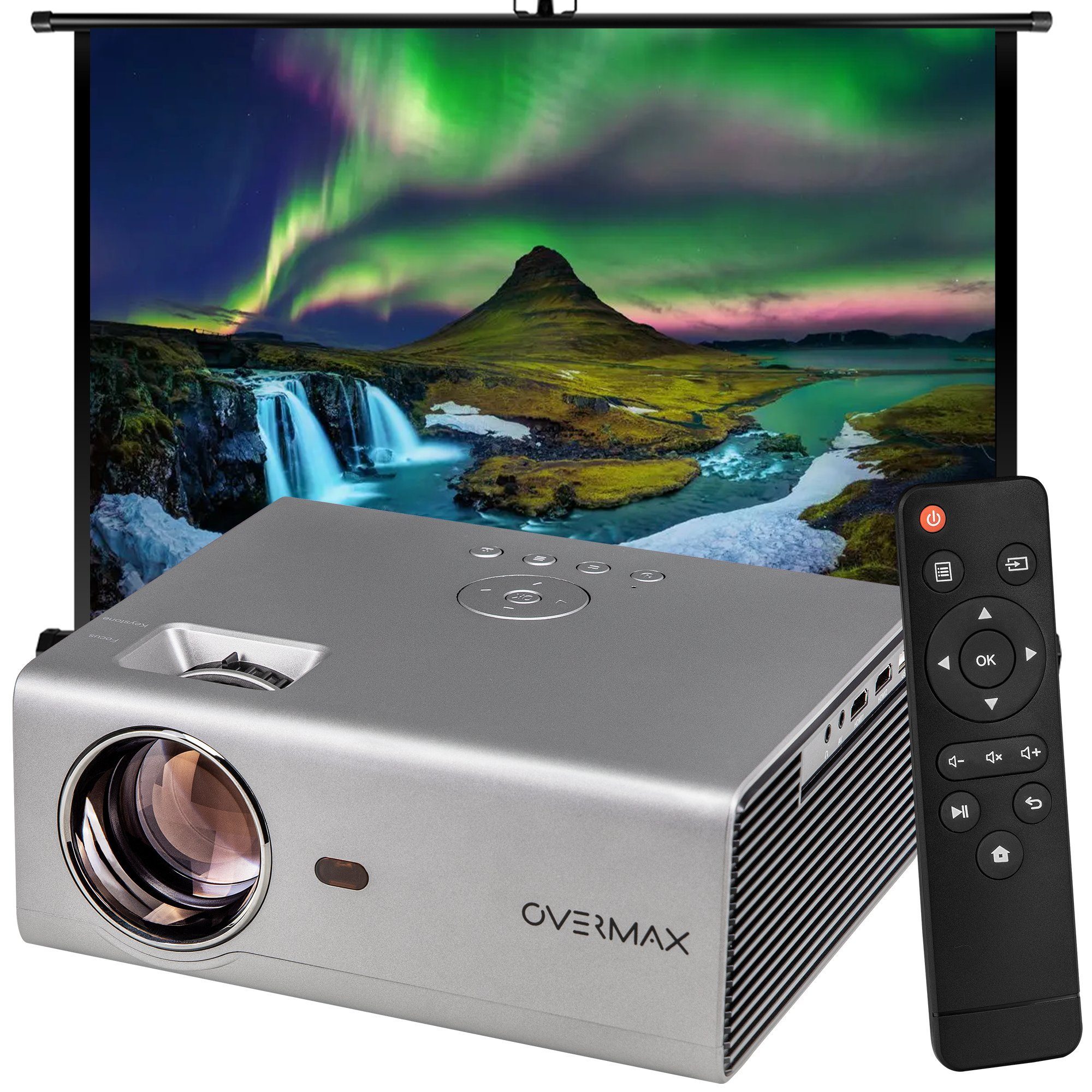 Overmax MULTIPIC 3.5 Beamer (2200 lm, 1500:1, 1080p px, 1080p WI-FI YouTube 2x HDMI, USB, D-sub 50 000h)