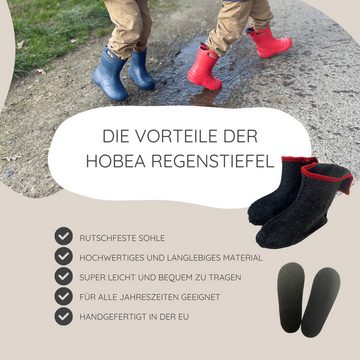 HOBEA-Germany Kinder Gummistiefel blau 24 Gummistiefel super leicht