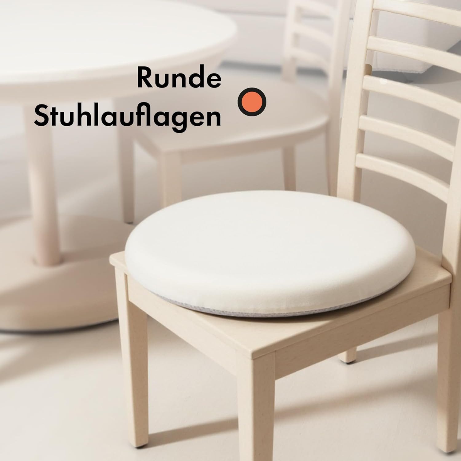 DYNMC you Sitzkissen Stuhl - Stuhlkissen 39x39 - Rund Set, Mittelhart H3 - günstig online kaufen