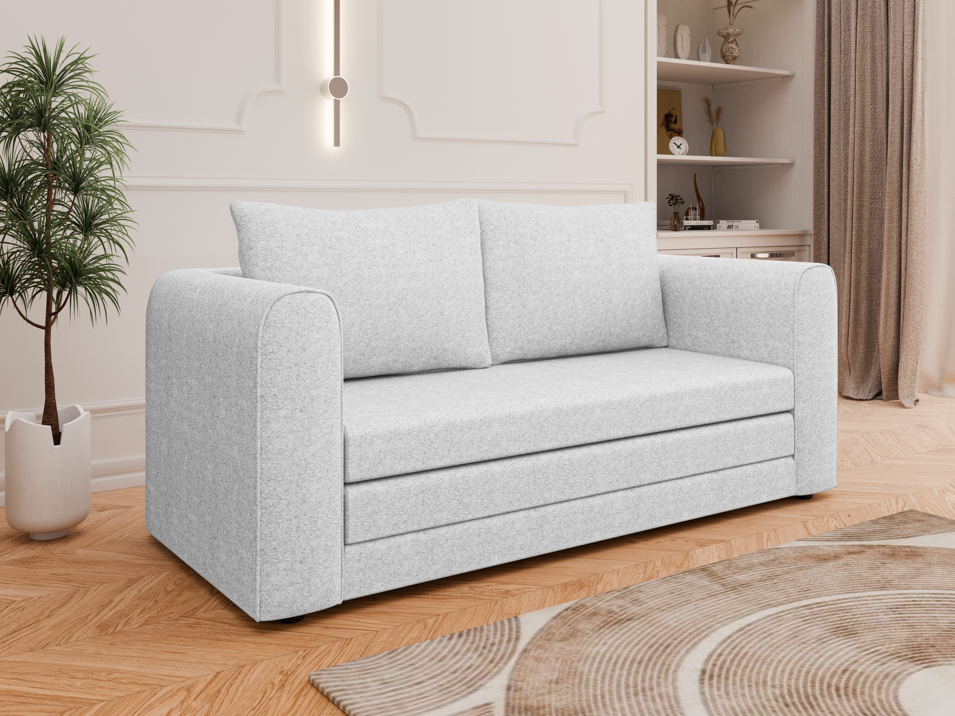 Homesy Schlafsofa Arelis – Moderne 2-Sitzer Sofa mit Bettfunktion, Bestseller, Platzsparendes Sofa mit Gästebettfunktion