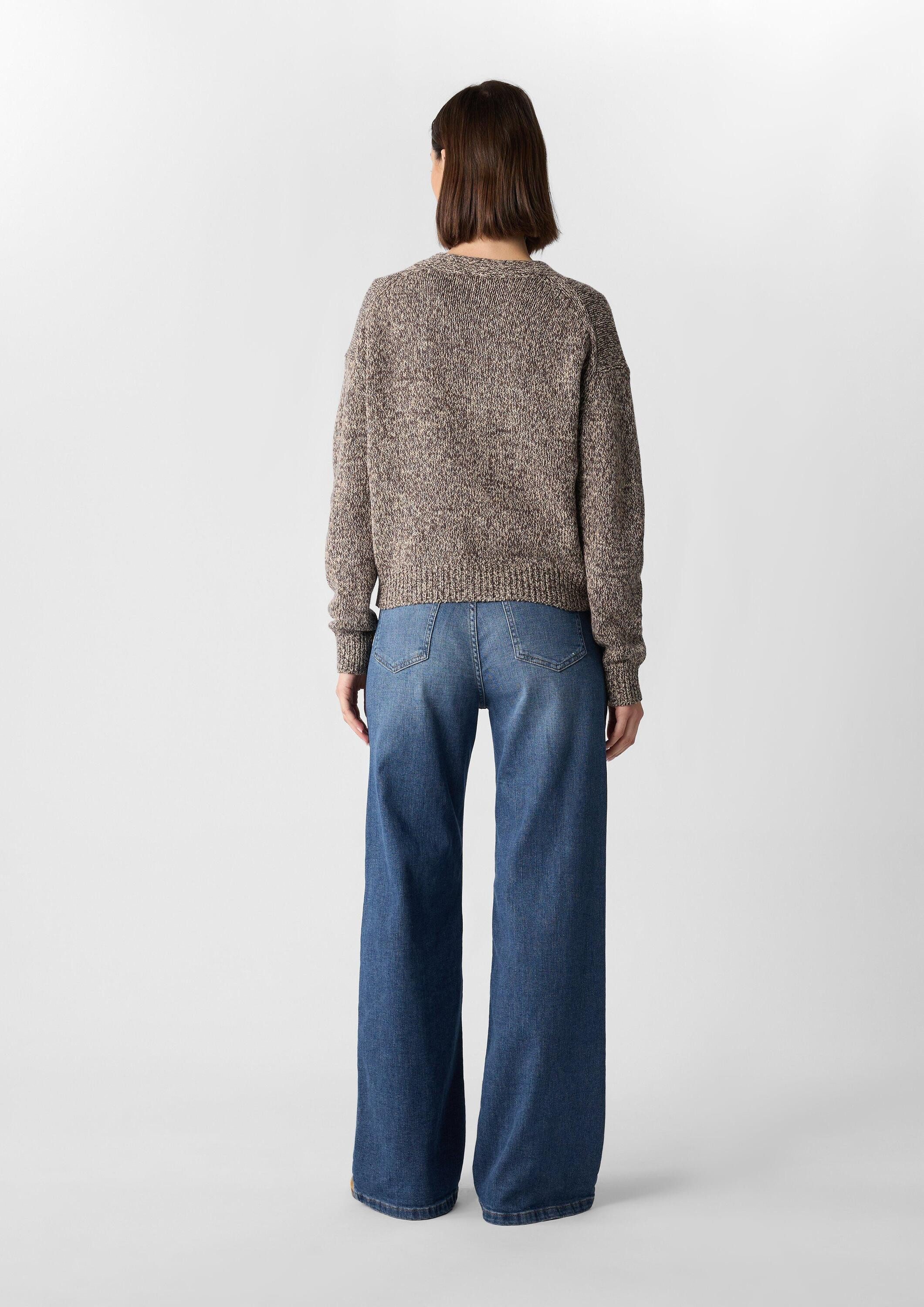 comma Cardigan Strickjacke Strickjacke mit Rautenmuster