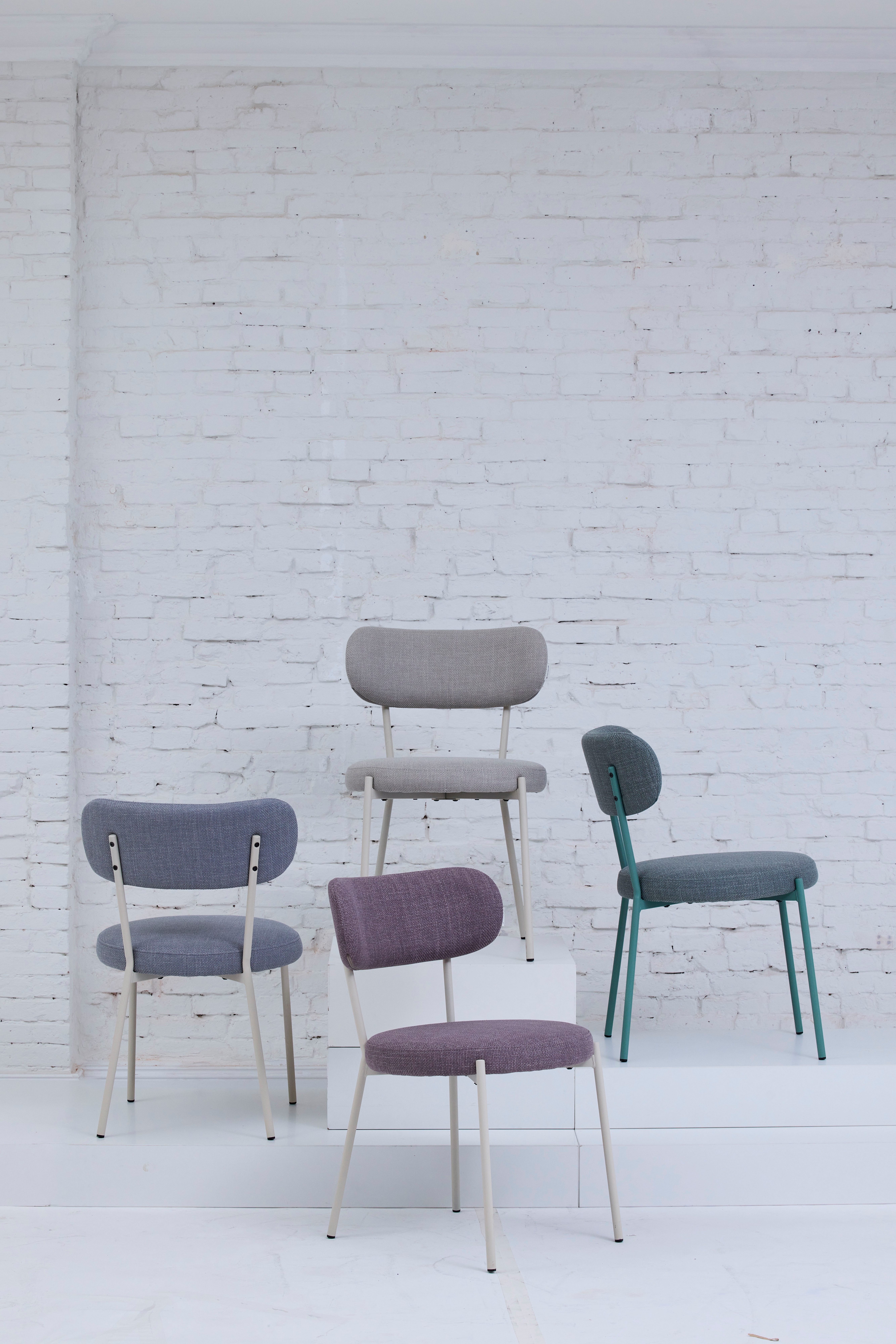 TOM TAILOR HOME 4-Fußstuhl SOFT PAD CHAIR (Set, 2 St), Esszimmerstuhl, 4-Fußgestell, mit Rückenausschnitt