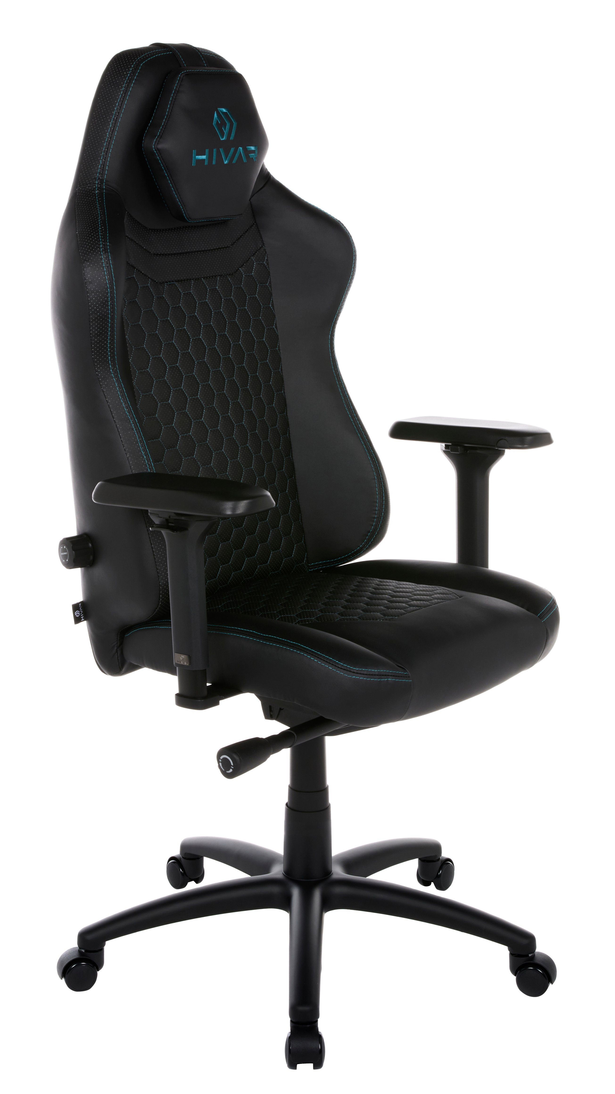 HIVAR Gaming Chair Orbical, ergonomischer Bürostuhl, Lordosenstütze, Sitztiefenverstellung