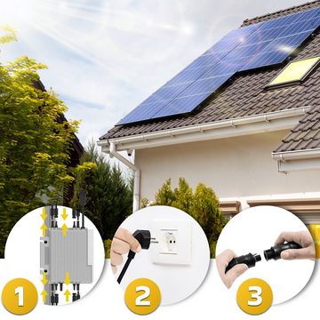 VENDOMNIA Wechselrichter DEYE 1600W Micro-Wechselrichter, (für Solarmodule mit WiFi, Microinverter Inverter, für Mini-PV Plug & Play Balkonkraftwerk), Mikrowechselrichter, Solar