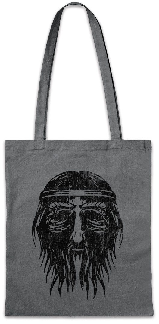 Beuteltasche Nordic Barbarian Face Stofftasche Vikings Barbar Celtic Irminsul Thor