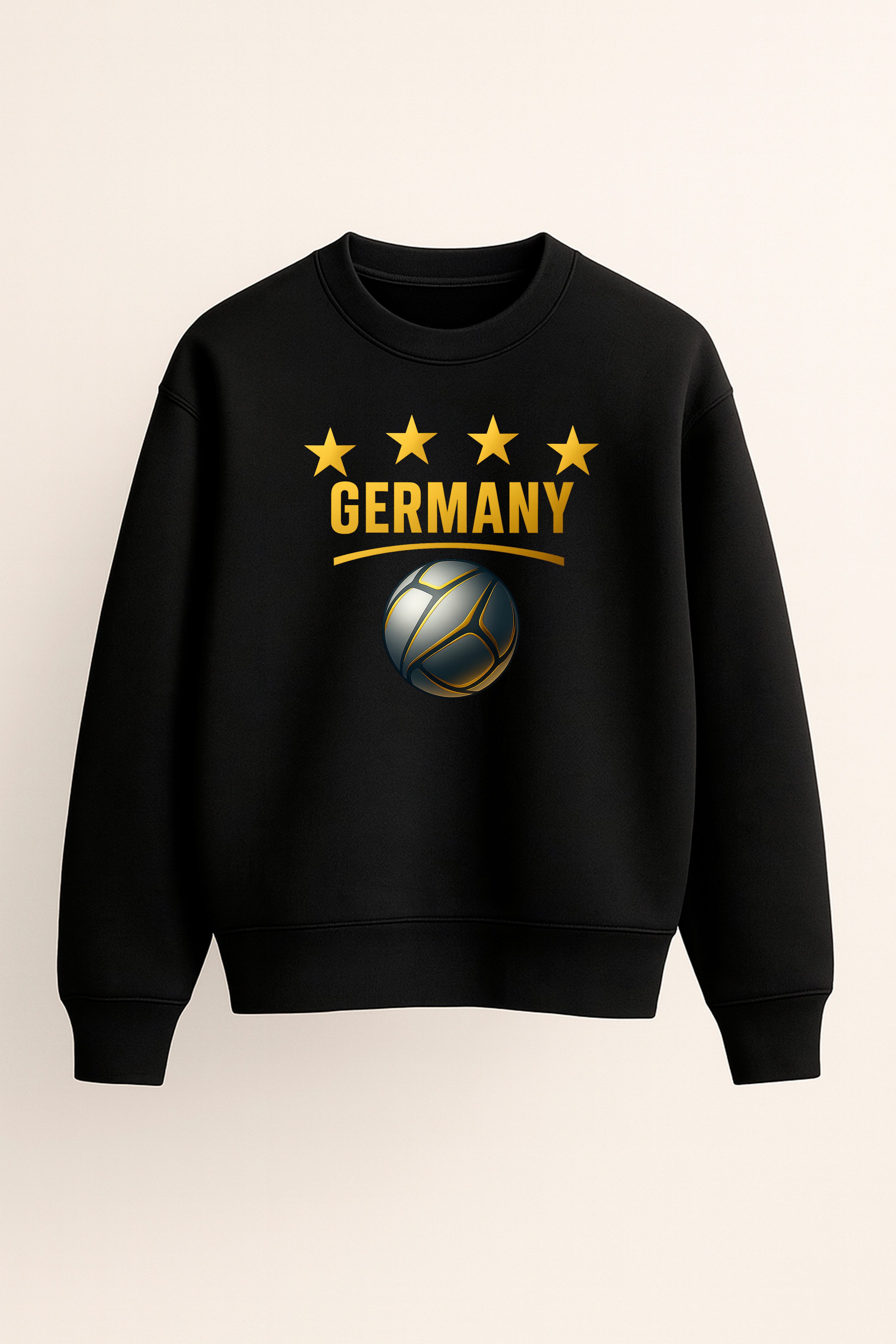Banco Sweatshirt Herren Pullover Germany Sweatshirt Game Day Fußball Sportlich-moderner Look mit goldfarbenem