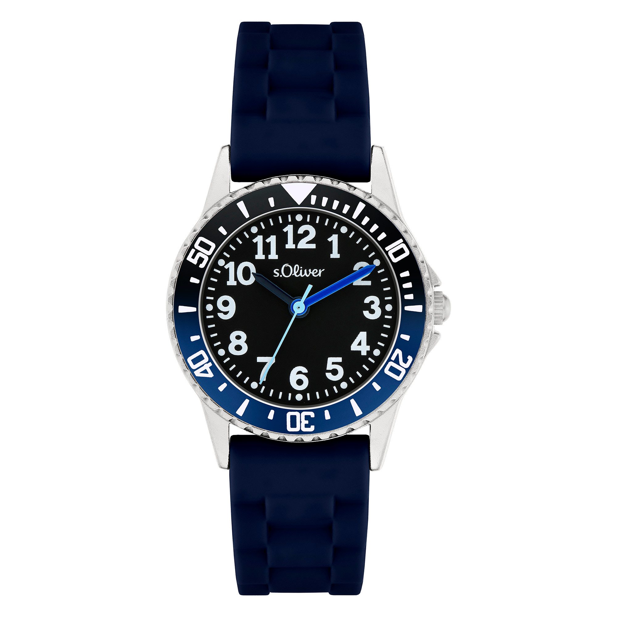 s.Oliver Quarzuhr The Happy Time SO-4518-PQ, Armbanduhr, Silikonarmband, Kinderuhr, Mädchen, Junge, analog