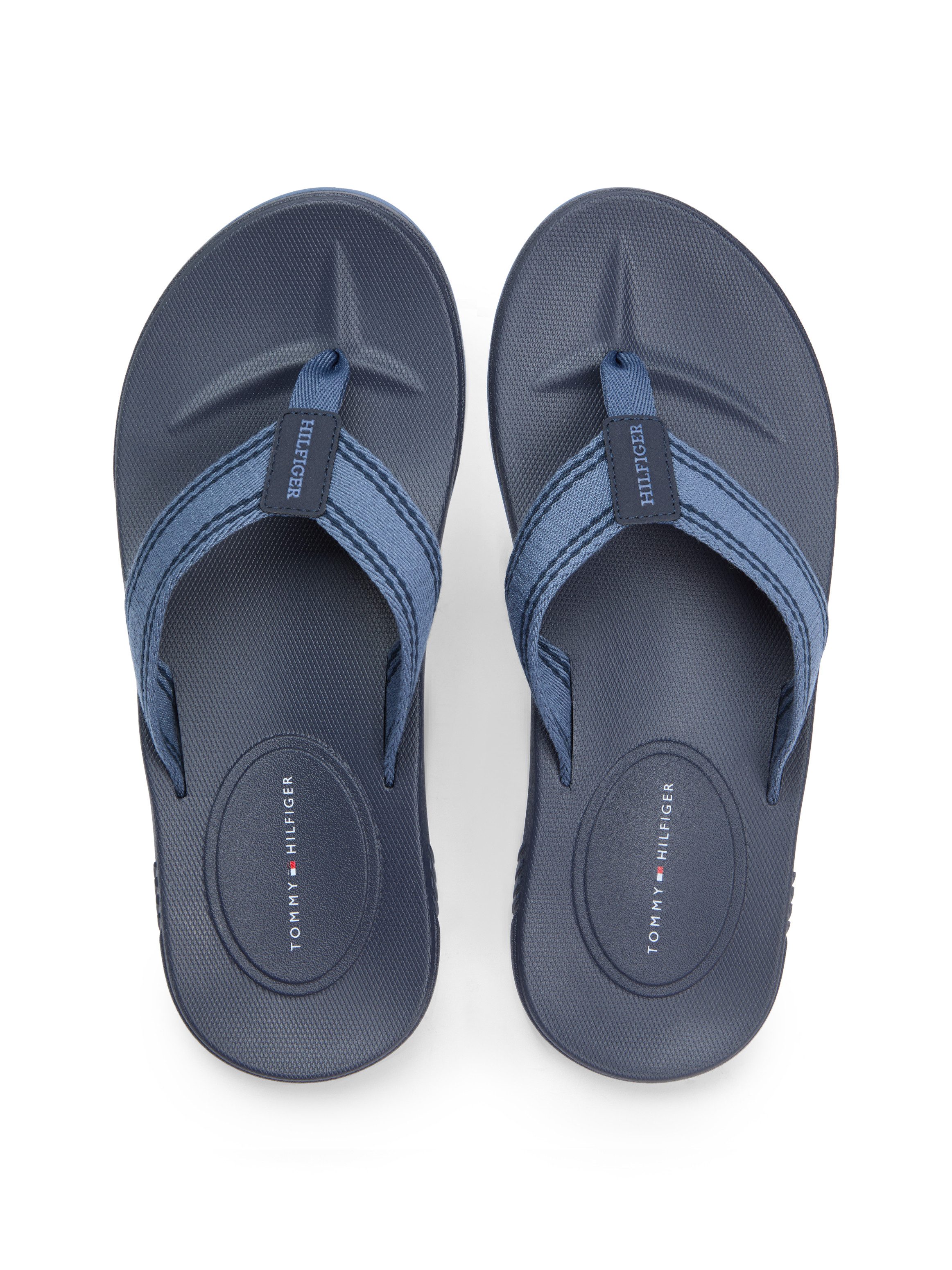 Tommy Hilfiger MOLDED HILFIGER BEACH SANDAL Zehentrenner, Plateau, Sommerschuh, Strandschuh mit Streifen