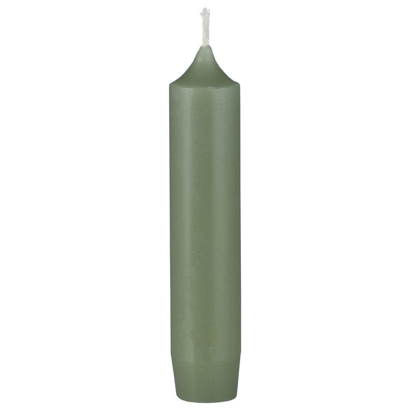 Tafelkerze IB Laursen Stück Stab Kerze STAUBIG GRÜN Leuchter Spitz Tafel H=11cm
