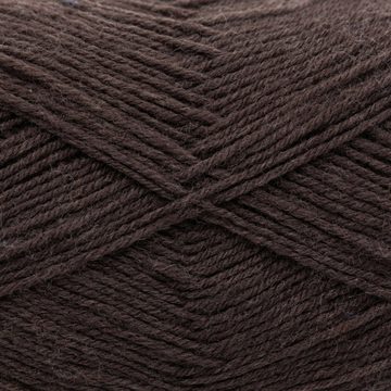 Gründl Sockenwolle zum Stricken 4fädig einfarbig, Sockengarn 4fach uni, Häkelwolle, 420,00 m (Hot Socks uni 100 4-fach (4-fädig 4-ply)