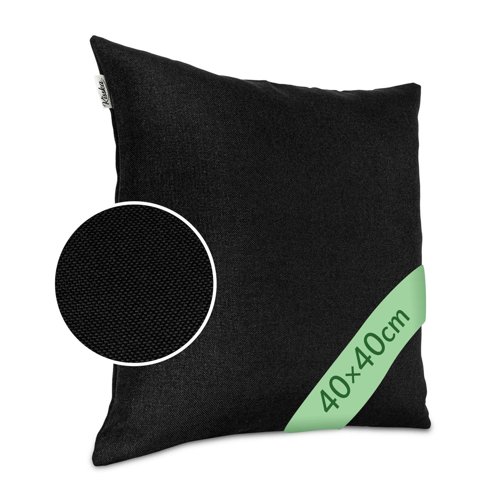 Kisska Dekokissen Kissenhülle TIZI MIT oder OHNE Füllung Kissenbezug Zierkissen, Kissenüberzug - Kissenhusse ohne Füllung 40x40cm Tizi Leinen-Optik
