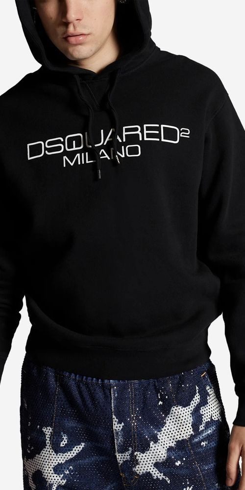 Rundhalspullover Dsquared2 Milano Pullover Schwarz XXL
