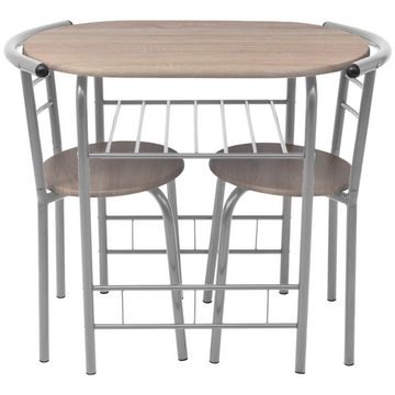 vidaXL Essgruppe Frühstückstisch Bar-Set MDF, (3-tlg)