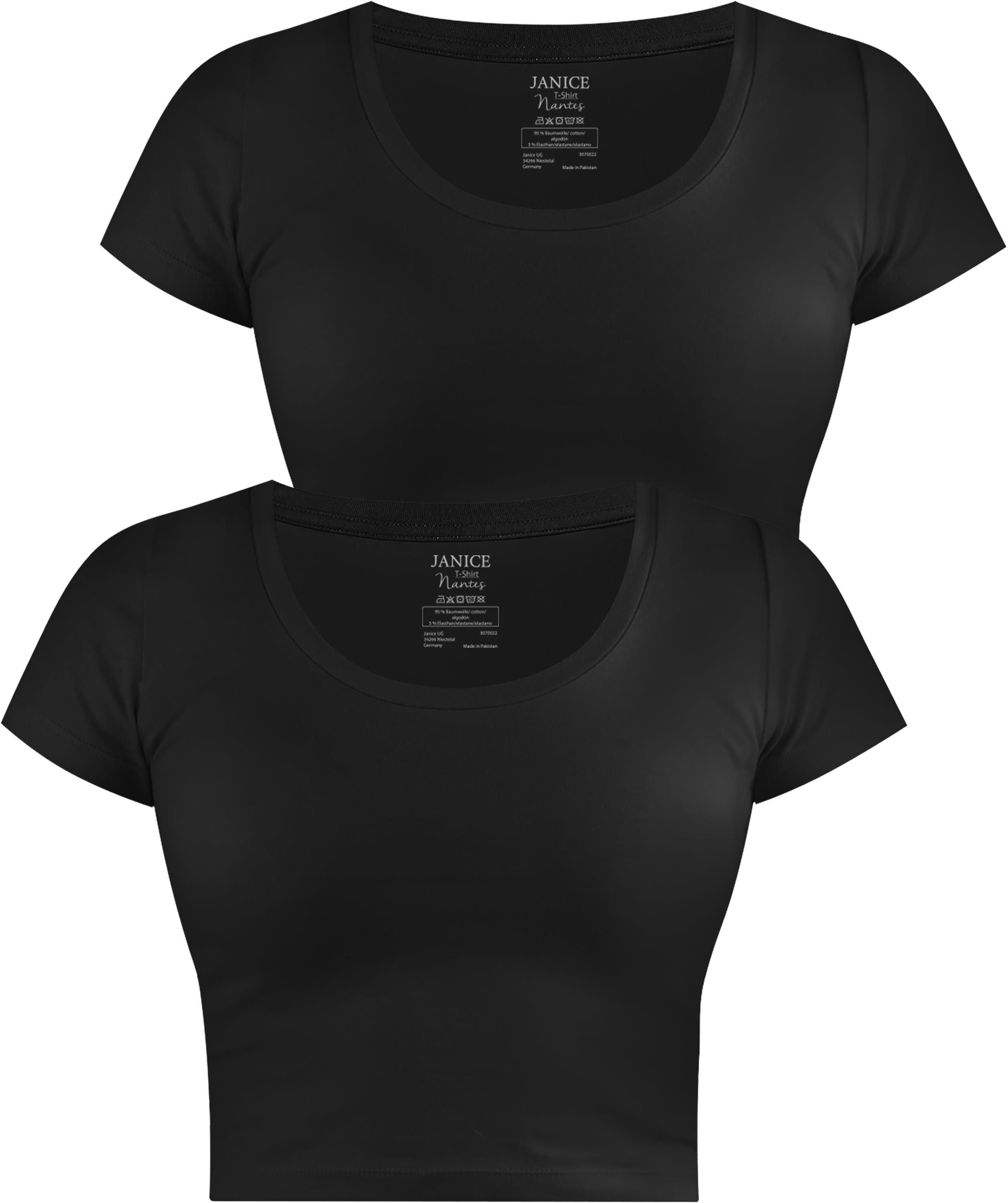 Janice Kurzarmshirt 2 x Damen crop günstig online kaufen