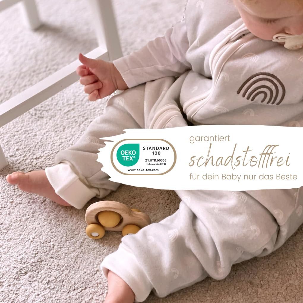 DIKOS Babyschlafsack Babyschlafsack mit Füßen 2,5 TOG REGENBOGEN