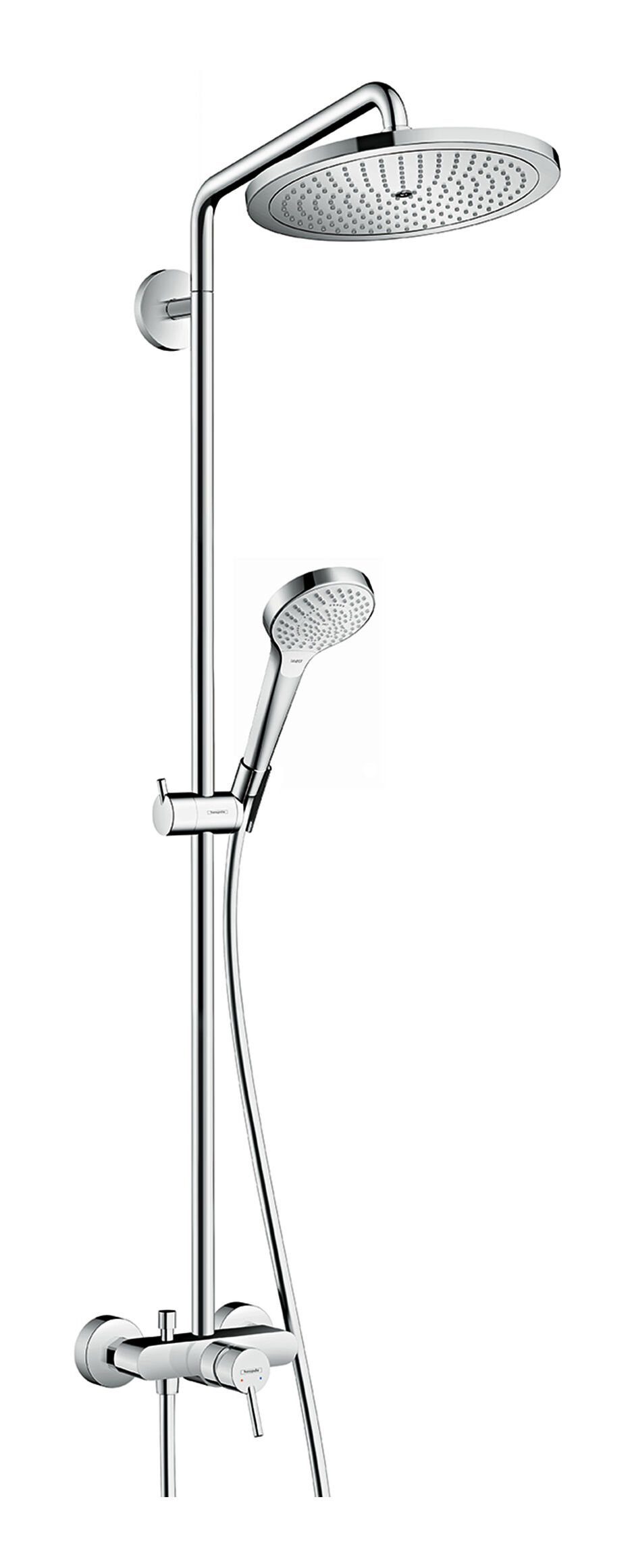 Höhe 120.5 Chrom 1jet cm, mit Einhebelmischer S Showerpipe, hansgrohe Duschsystem Select Croma 280 -