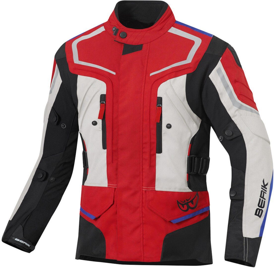 Berik Motorradjacke Rallye Wasserdichte Motorrad Textiljacke Black/Beige/Red/Blue