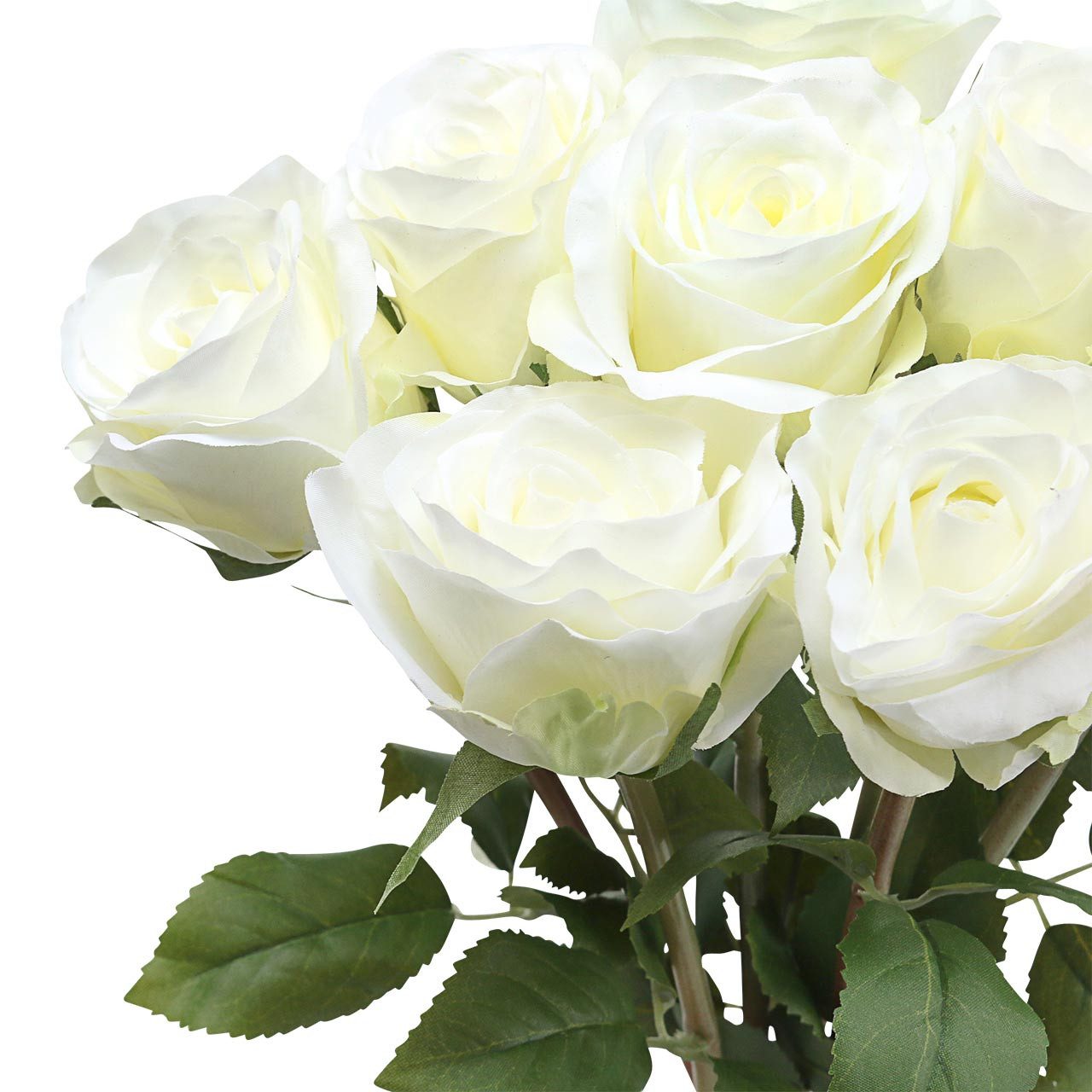 Kunstblume Deko-Rose Seidenblumen Creme 36cm 8St - Kunstblumen für, 8 Stück, Florists Products, Höhe 5.5 cm