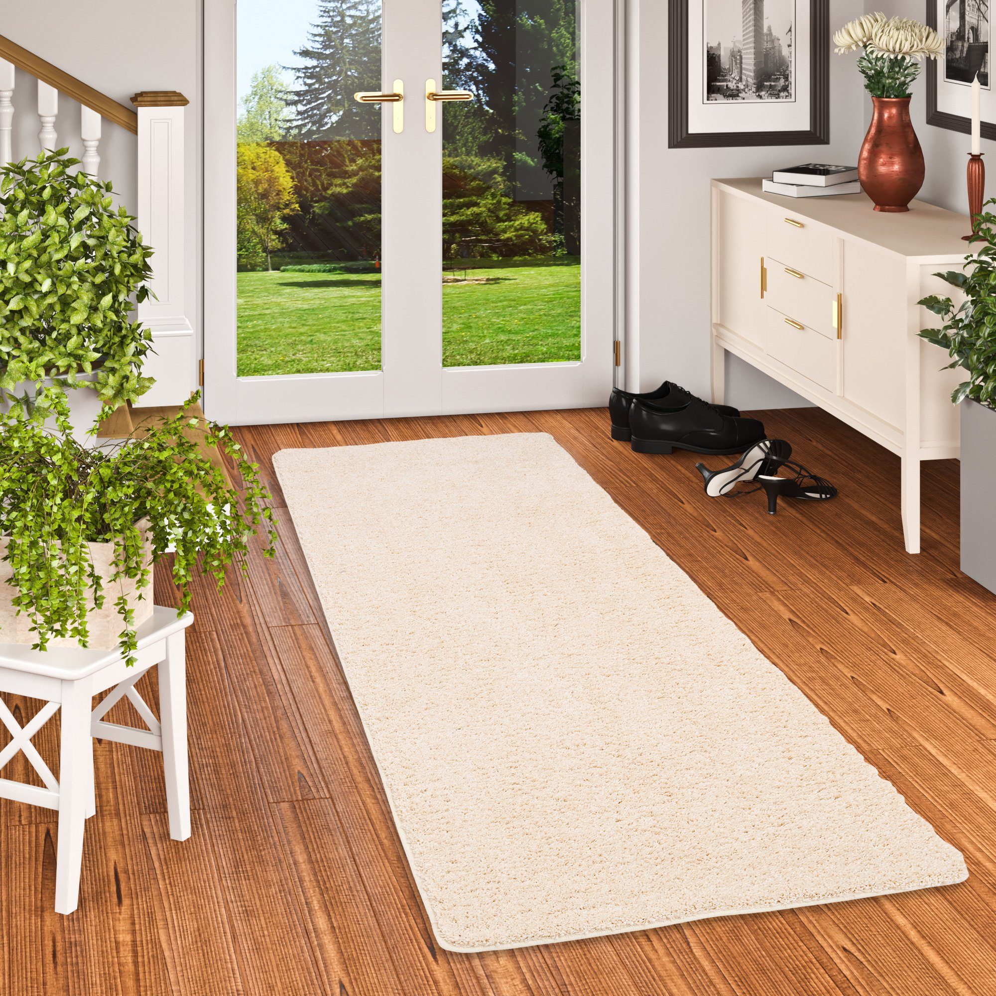 Snapstyle Hochflor-Teppich Luxus Hochflor Langflor Läufer Teppich Milano, Rechteckig, Höhe: 43 mm