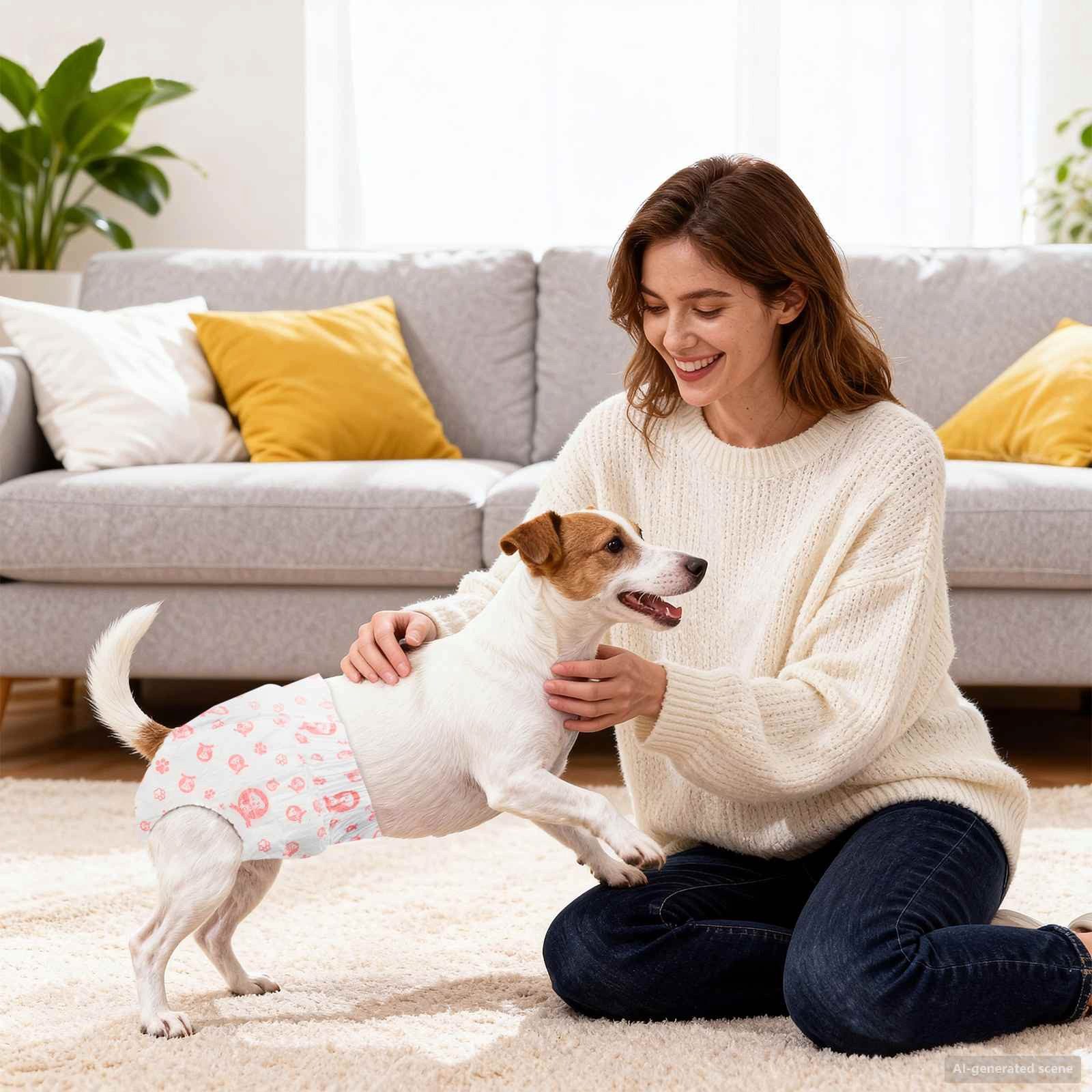 vidaXL, Wegwerf-Hundewindel für Hündinnen 30 pcs Weiß S