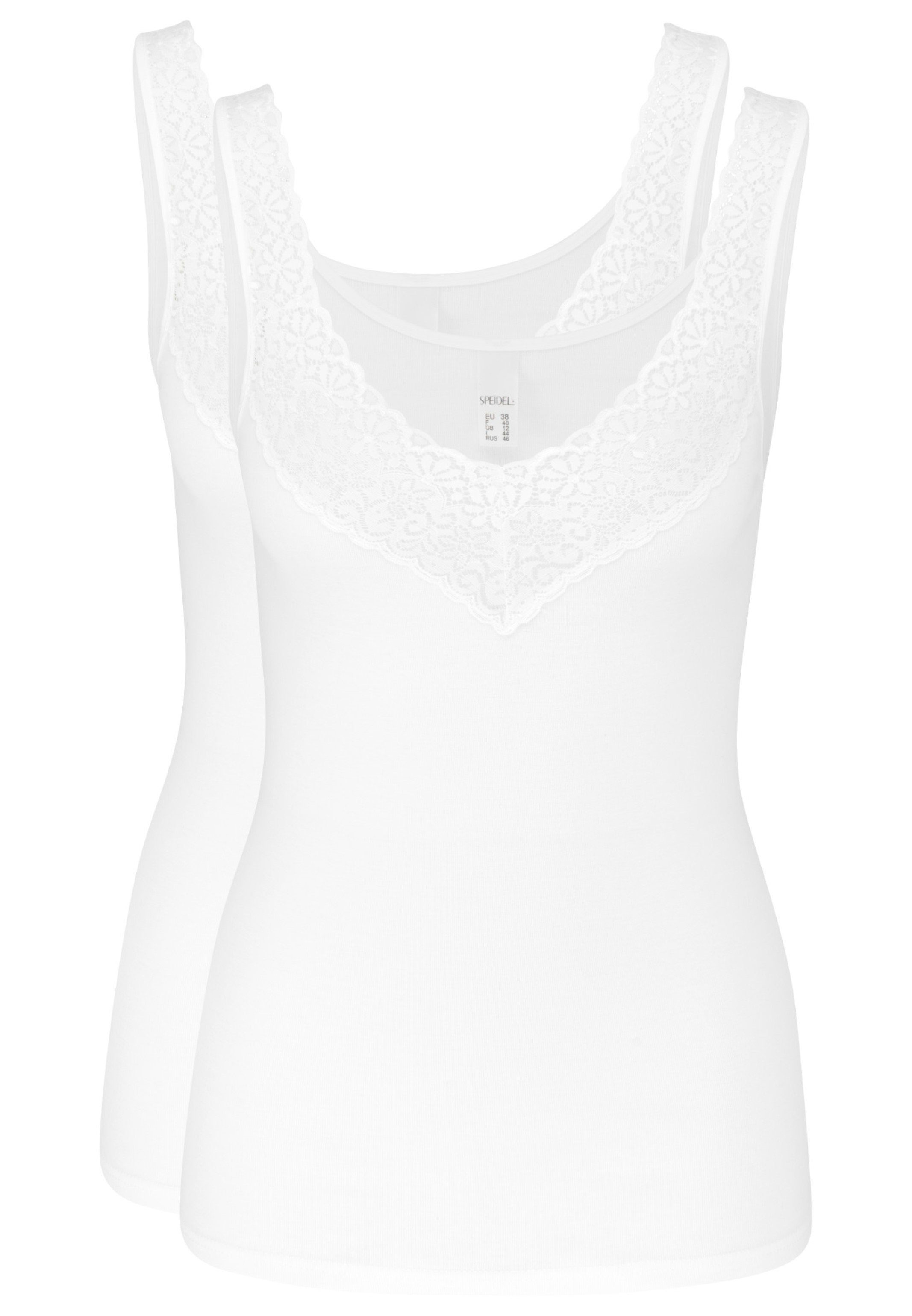 Speidel Unterhemd 2er-Pack Natalie (Spar-Set, 2-St) Unterhemd / Top - Baumwolle - Baumwolle in weicher Feinripp-Qualität