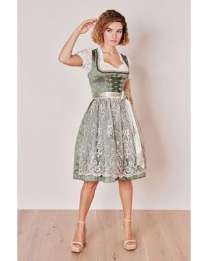 Krüger Madl Dirndl Dirndl 'Shana' mit Spitzenschürze 416767, Grün 60c