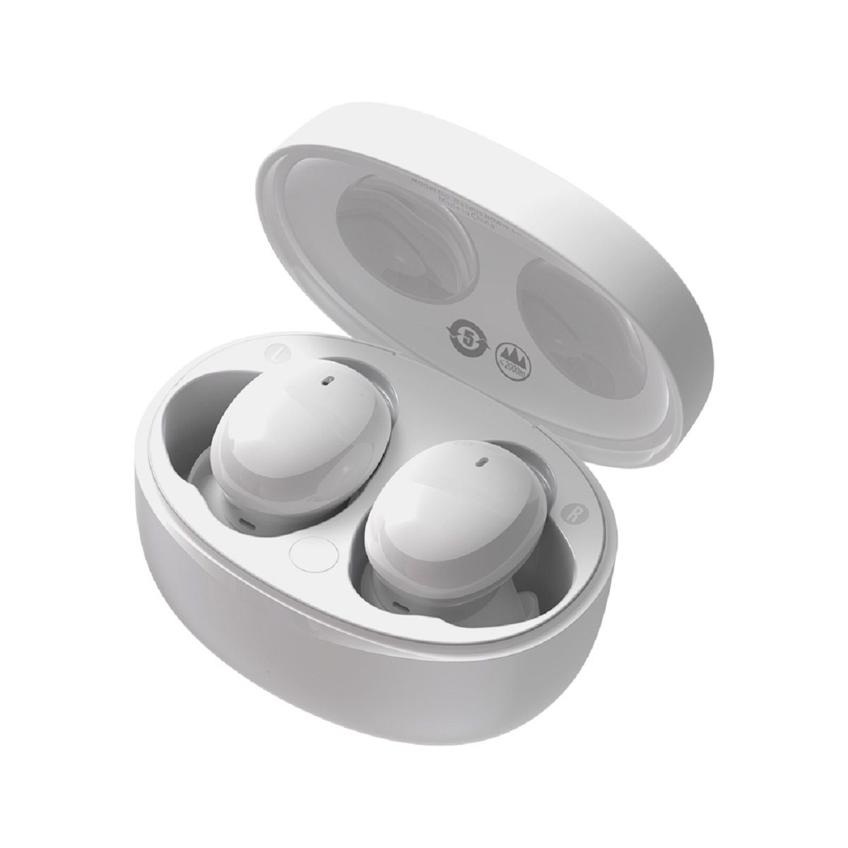 Bluetooth Baseus IP55 Bluetooth-Kopfhörer (Bluetooth, IP55 Wasserdicht: E2 5.2 Baseus Kopfhörer zertifiziert) Bowie TWS Wasserdicht Bluetooth, Wireless Weiß Control, Touch