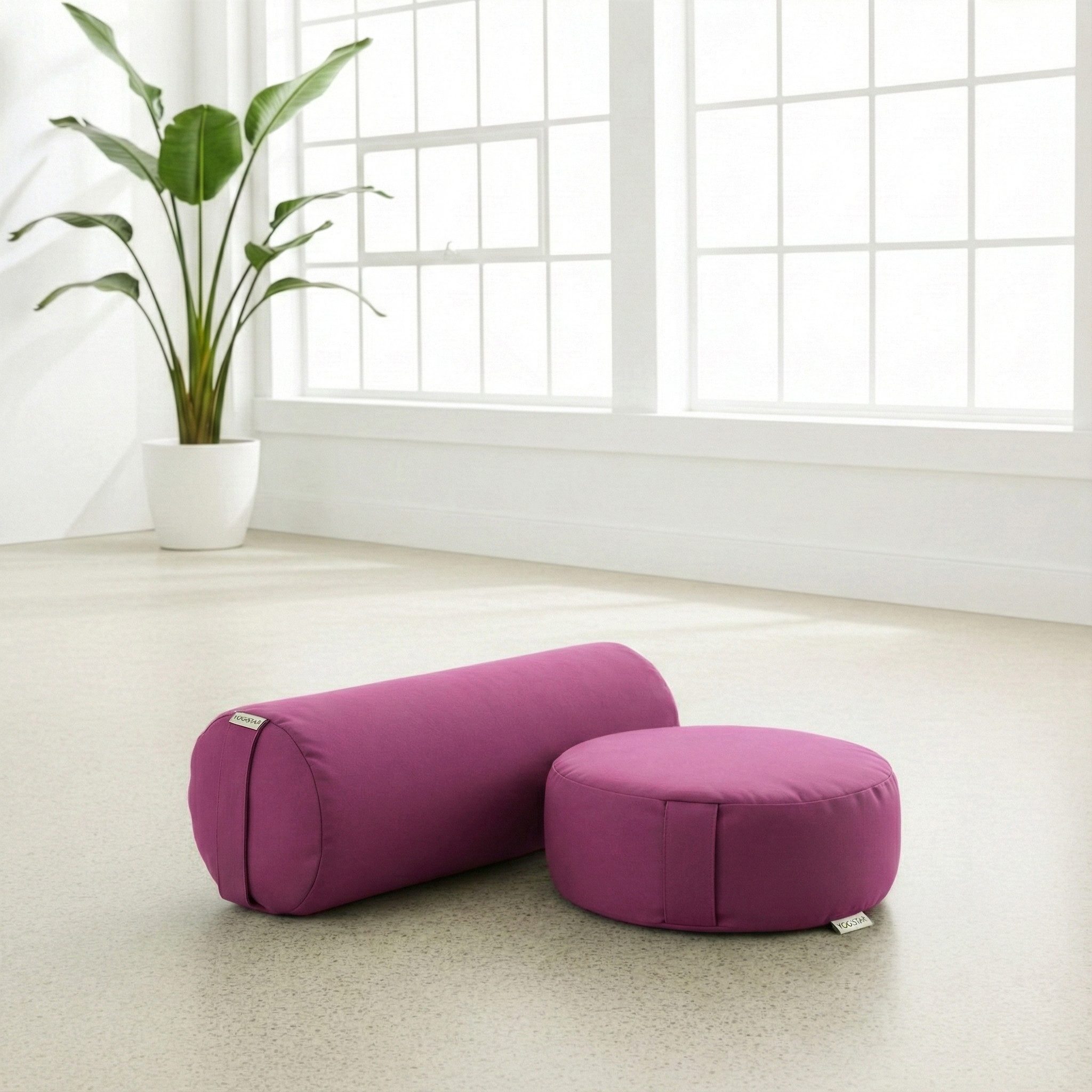 Yogakissen Yoga-Set Ananda (Meditationskissen Dhyana + Yoga-Bolster Samtosha)
