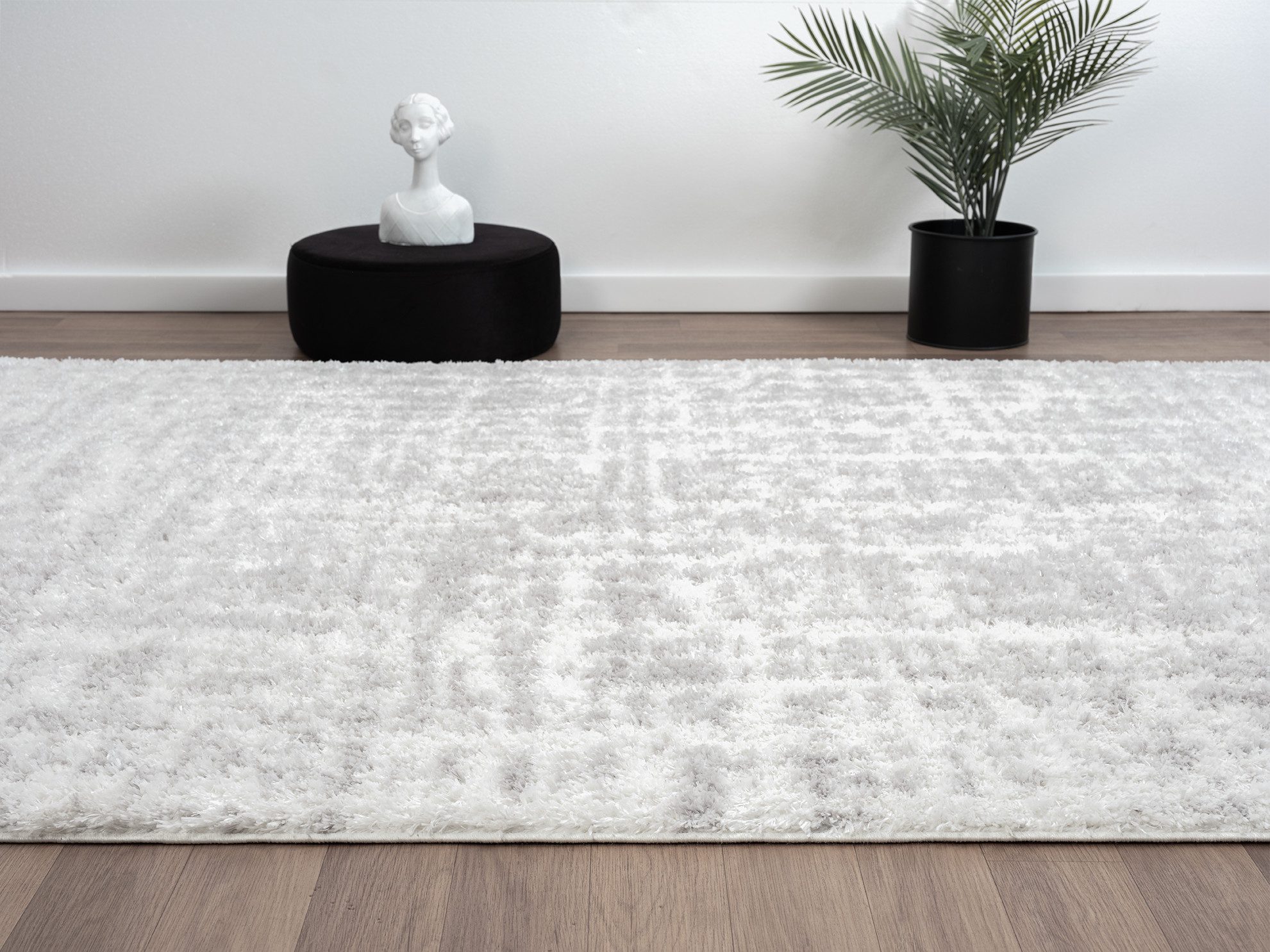 Vimoda Hochflor-Teppich Teppich Shaggy Langflor Wohnzimmer modern, Rechteckig, Höhe: 30 mm, 3D-Effekt, Raute, modernen Designs, weich, kuschelig, luxuriöser Look